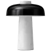 Nemo Lighting Tischlampen-Audo Copenhagen Reverse Tischlampe, Schwarz – Carrara-Marmor