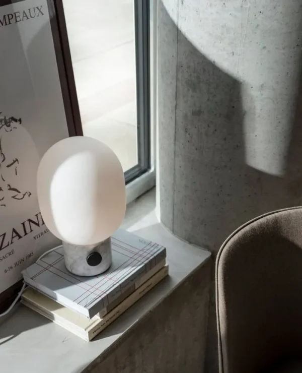 AGO Tischlampen-Audo Copenhagen Tischleuchte JWDA, groß, weißer Marmor