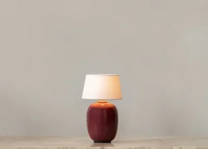 Louis Poulsen Tischlampen | Tragbare Lampen-Audo Copenhagen Torso Portable Tischleuchte, Rubinrot