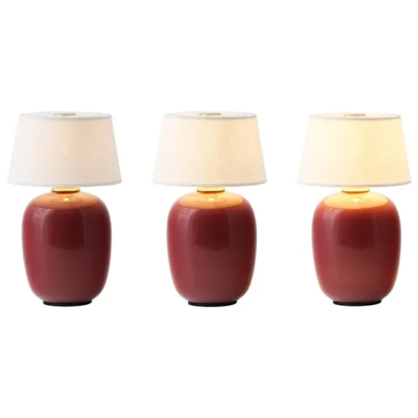 Louis Poulsen Tischlampen | Tragbare Lampen-Audo Copenhagen Torso Portable Tischleuchte, Rubinrot