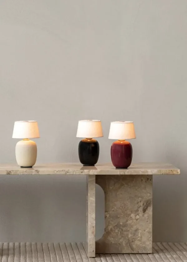Louis Poulsen Tischlampen | Tragbare Lampen-Audo Copenhagen Torso Portable Tischleuchte, Rubinrot
