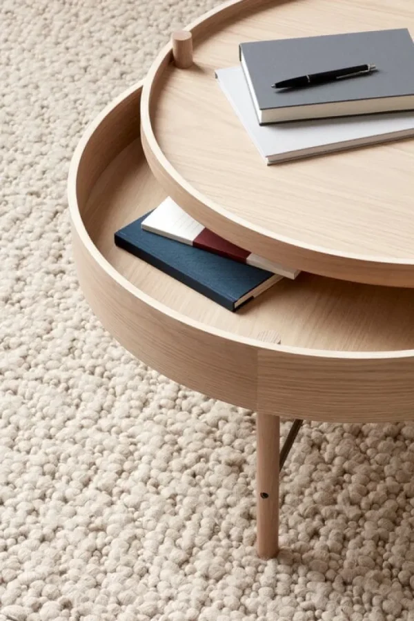 Muuto Tische-Audo Copenhagen Turning Table, Eiche weiß