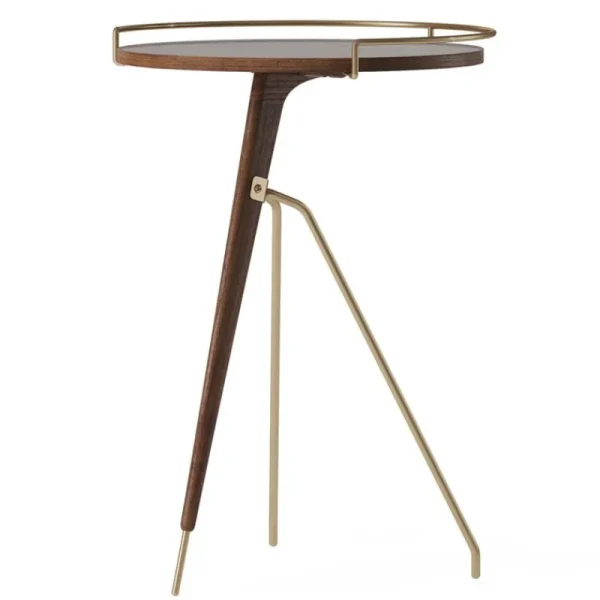 Audo Copenhagen Tische-Umanoff Beistelltisch, 60 cm, Walnuss – Messing gebürstet
