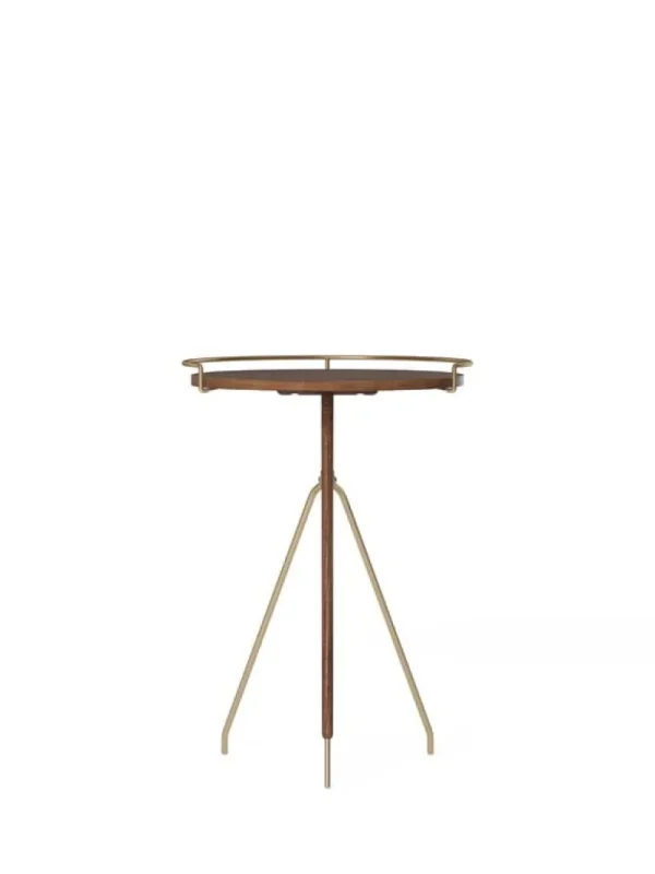 Audo Copenhagen Tische-Umanoff Beistelltisch, 60 cm, Walnuss – Messing gebürstet