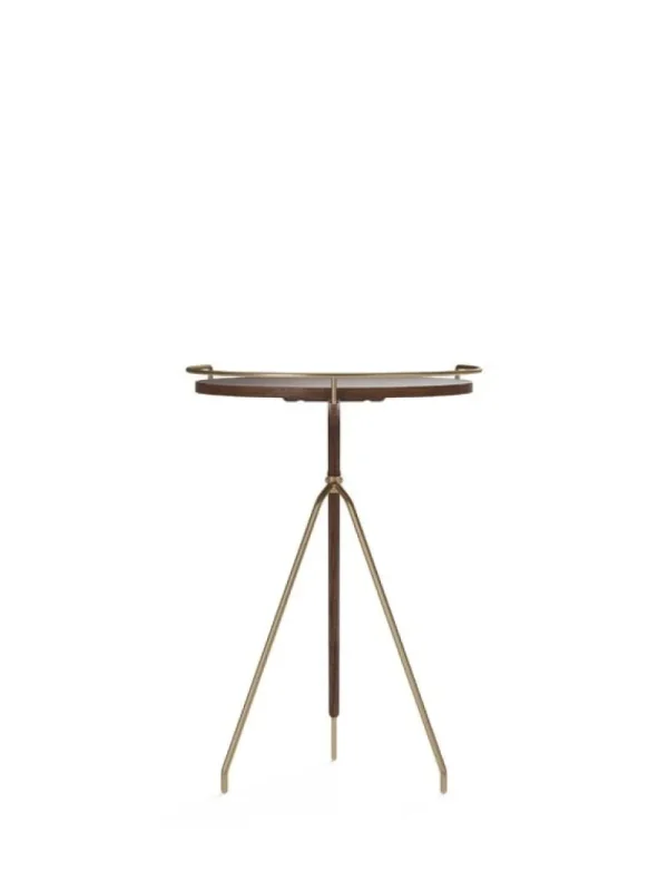 Audo Copenhagen Tische-Umanoff Beistelltisch, 60 cm, Walnuss – Messing gebürstet