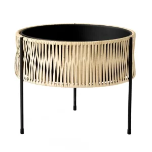 Audo Copenhagen Garten^Umanoff Pflanzgefäß, 32,5 cm, Schwarz – Rattan