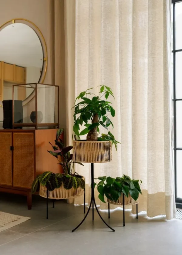 Audo Copenhagen Garten^Umanoff Pflanzgefäß, 32,5 cm, Schwarz – Rattan