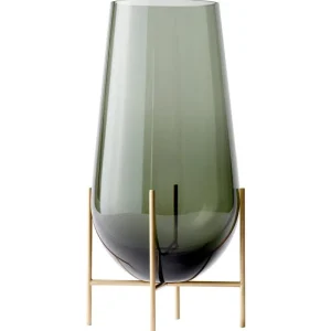 Audo Copenhagen Vasen-Vase Échasse, groß, rauchgrau