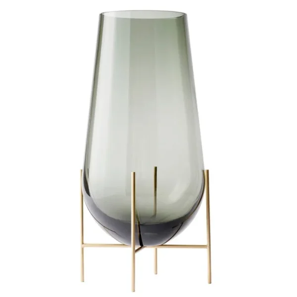 ferm LIVING Vasen-Audo Copenhagen Vase Échasse, klein, rauchgrau