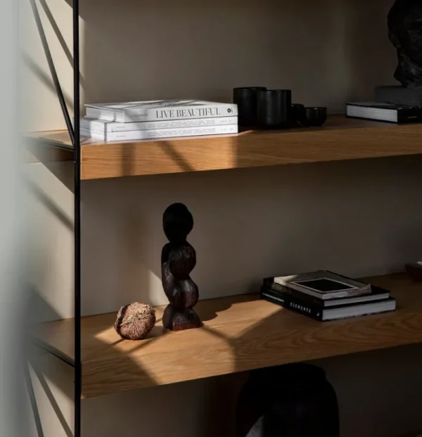 Audo Copenhagen Aufbewahrungsmöbel | Aufbewahrungsmöbel^Zet Aufbewahrungssystem, H114, schwarzer Stahl - Eiche