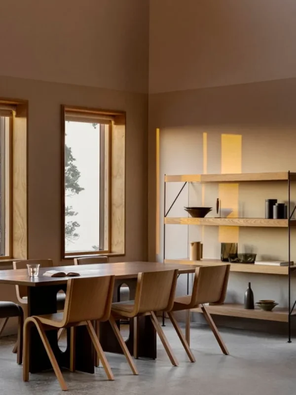 Audo Copenhagen Aufbewahrungsmöbel | Aufbewahrungsmöbel^Zet Aufbewahrungssystem, H158, schwarzer Stahl - Eiche
