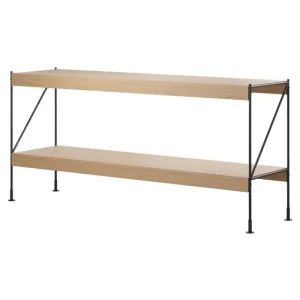 Audo Copenhagen Aufbewahrungsmöbel | Aufbewahrungsmöbel^Zet Storage System, H70, schwarzer Stahl – Eiche