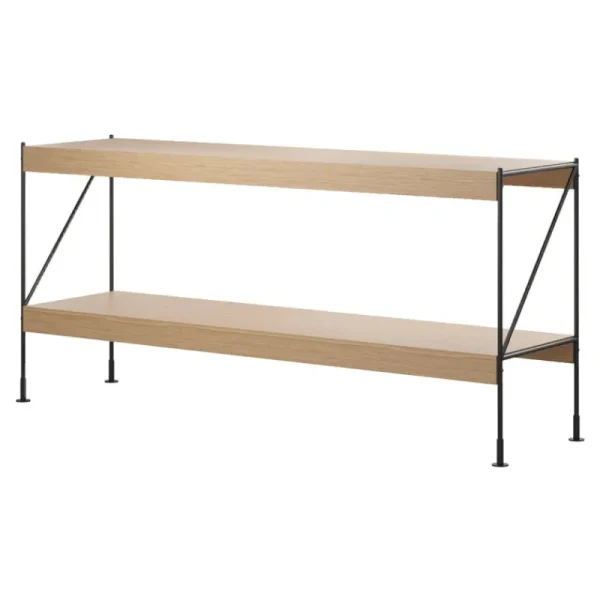 Audo Copenhagen Aufbewahrungsmöbel | Aufbewahrungsmöbel^Zet Storage System, H70, schwarzer Stahl – Eiche