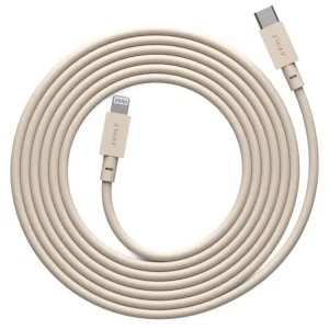 Avolt Unterhaltungselektronik^Cable 1 USB-C-zu-Lightning-Ladekabel, 2 m, Nomad Sand