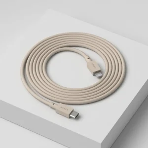 Avolt Unterhaltungselektronik^Cable 1 USB-C-zu-Lightning-Ladekabel, 2 m, Nomad Sand