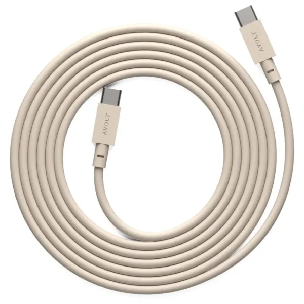 Avolt Unterhaltungselektronik^Cable 1 USB-C-zu-USB-C-Ladekabel, 2 m, Nomad Sand