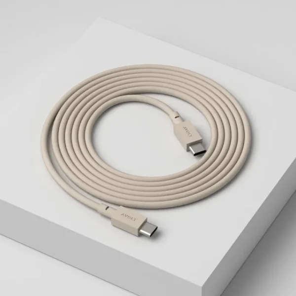 Avolt Unterhaltungselektronik^Cable 1 USB-C-zu-USB-C-Ladekabel, 2 m, Nomad Sand