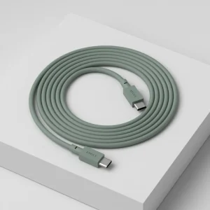 Avolt Unterhaltungselektronik^Cable 1 USB-C-zu-USB-C-Ladekabel, 2 m, Oak Green