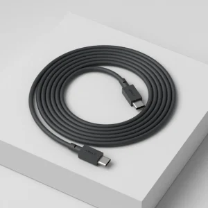 Avolt Unterhaltungselektronik^Cable 1 USB-C-zu-USB-C-Ladekabel, 2 m, Stockholm Black