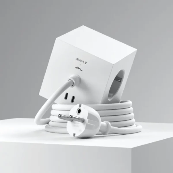 Avolt Unterhaltungselektronik | Elektroartikel^Square 1 USB-C Verlängerungskabel, 1,8 m, Opalweiß, x Martinelli Luce