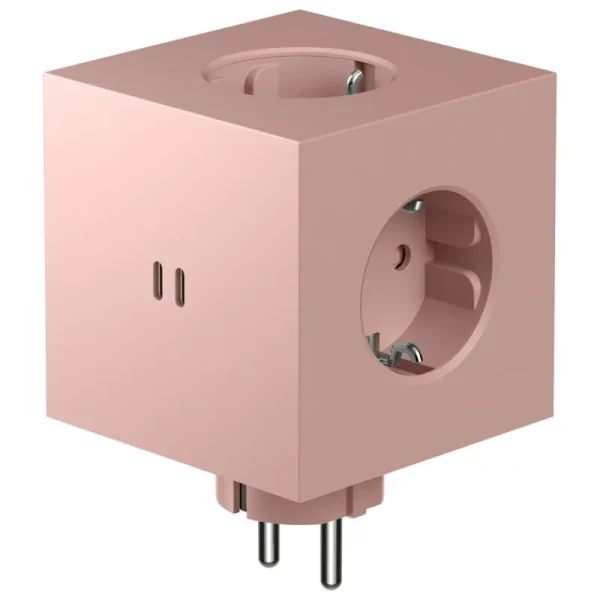 Avolt Unterhaltungselektronik | Elektroartikel^Square 2 USB-C Wandsteckdosenverlängerung, old pink