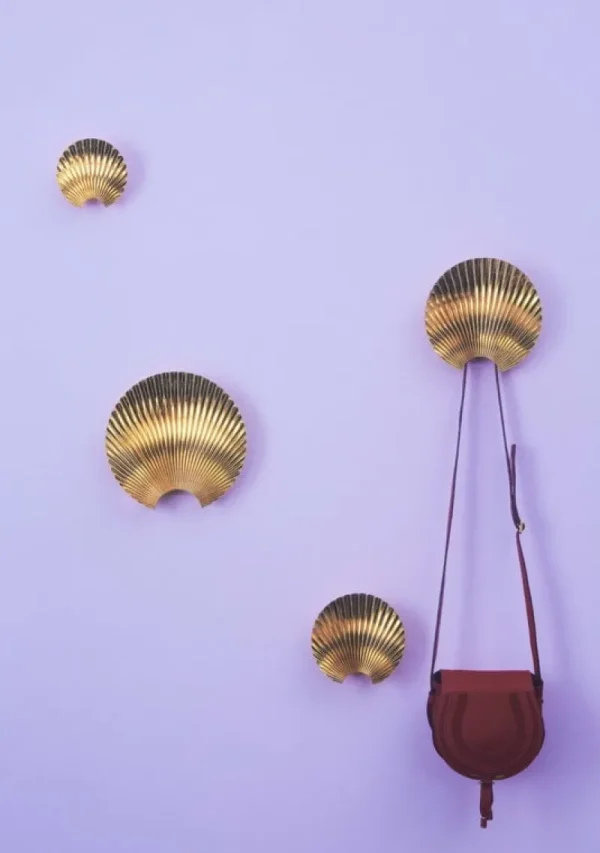 AYTM Garderoben Und Kleiderbügel^Wandhaken Concha XS, goldfarben
