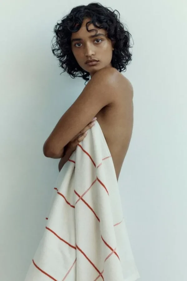 Baina Badezimmertextilien^Badetuch Bethell, 70 x 140 cm, Paloma Sun - Ecru