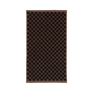 Baina Badezimmertextilien^Handtuch Josephine, 40 x 70 cm, tabak - schwarz