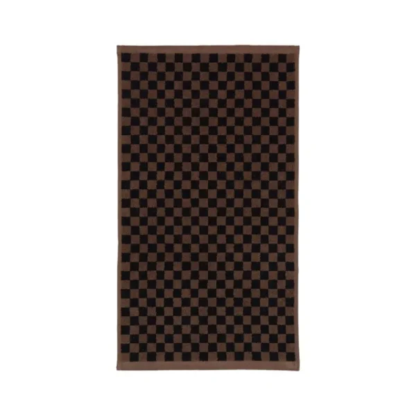 Baina Badezimmertextilien^Handtuch Josephine, 40 x 70 cm, tabak - schwarz