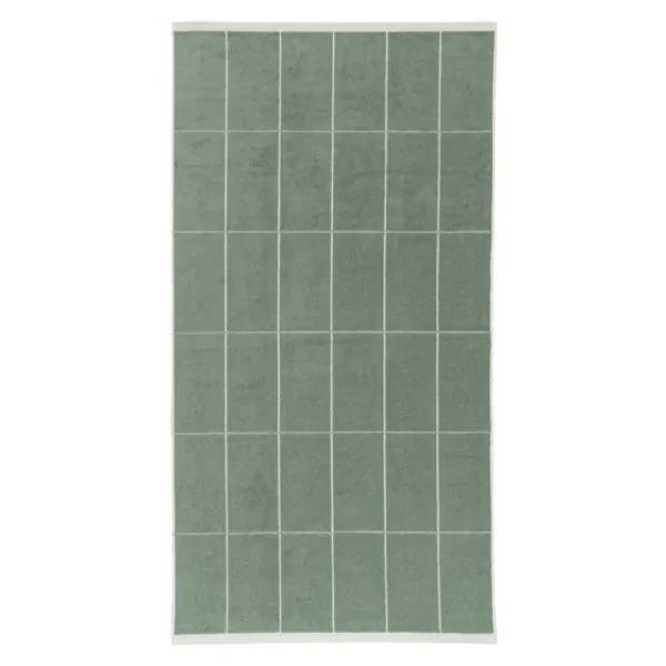 Baina Badezimmertextilien^Strandtuch Miles, 90 x 170 cm, Salbei - Kreide