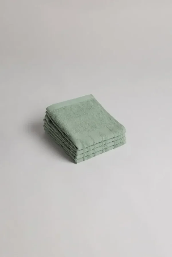 Baina Badezimmertextilien^Waschlappen Agnes, 30 x 30 cm, Salbei