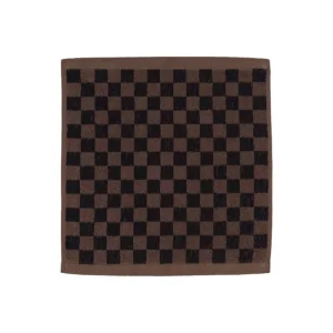 Baina Badezimmertextilien^Waschlappen Quill, 30 x 30 cm, tabak - schwarz