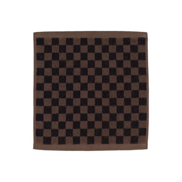 Baina Badezimmertextilien^Waschlappen Quill, 30 x 30 cm, tabak - schwarz