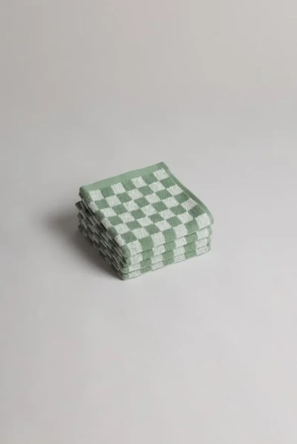 Baina Badezimmertextilien^Waschlappen Quill, 30 x 30 cm, Salbei - Kreide