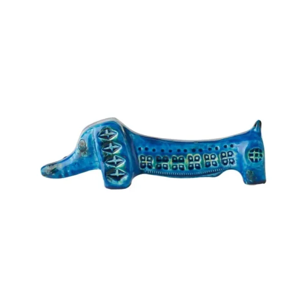 Bitossi Kunstgegenstände | Dekorationsgegenstände^Basset Hundefigur, Rimini-Blau