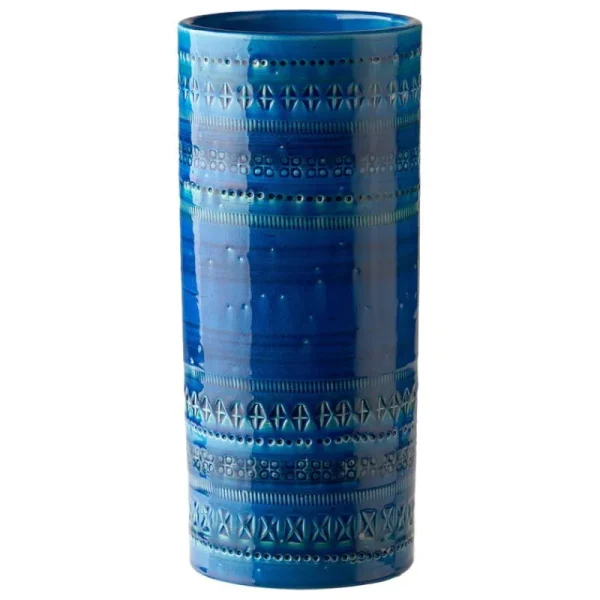 Bitossi Kunstgegenstände | Vasen^Cylinder Vase, Rimini-Blau