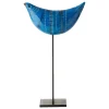 Bitossi Kunstgegenstände | Dekorationsgegenstände^Vogelfigur auf Metallsockel, Rimini-Blau