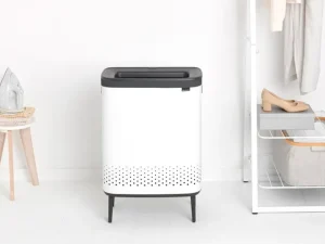 Brabantia Wäschekörbe^Bo Laundry Bin Hi Wäschebehälter, 2 x 45 l, Weiß