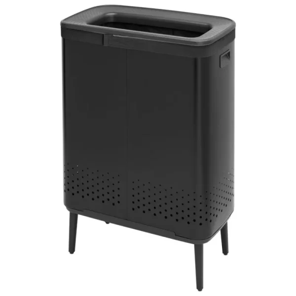 Brabantia Wäschekörbe^Bo Laundry Bin Hi Wäschebehälter, 2 x 45 l, Mattschwarz