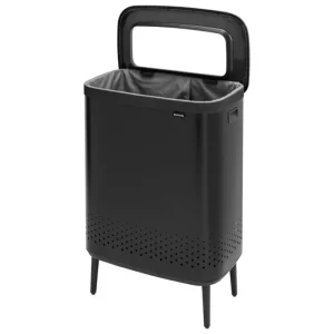 Brabantia Wäschekörbe^Bo Laundry Bin Hi Wäschebehälter, 2 x 45 l, Mattschwarz