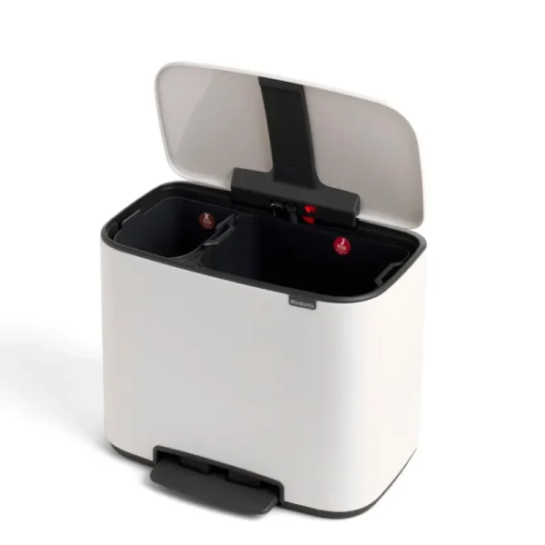 Brabantia Papierkörbe & Recycling-behälter | Abfalleimer^Bo Pedal Bin 11 + 23 l, weiß