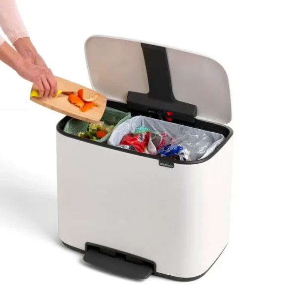 Brabantia Papierkörbe & Recycling-behälter | Abfalleimer^Bo Pedal Bin 11 + 23 l, weiß