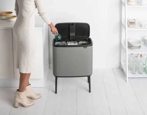 Brabantia Papierkörbe & Recycling-behälter | Abfalleimer^Bo Touch Bin Mülleimer 3 x 11 l, Sense of Luxury, Grau