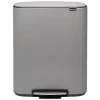 Brabantia Papierkörbe & Recycling-behälter | Abfalleimer^Bo Tretmülleimer 60 l, Sense of Luxury, Grau