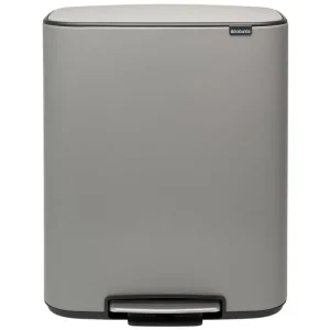 Brabantia Papierkörbe & Recycling-behälter | Abfalleimer^Bo Tretmülleimer 60 l, Sense of Luxury, Grau