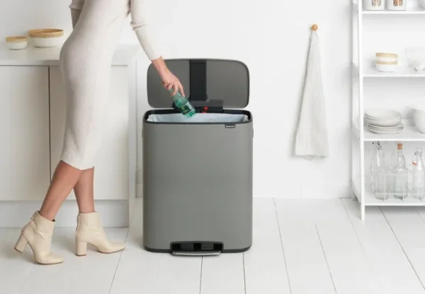 Brabantia Papierkörbe & Recycling-behälter | Abfalleimer^Bo Tretmülleimer 60 l, Sense of Luxury, Grau
