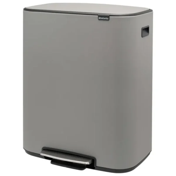 Brabantia Papierkörbe & Recycling-behälter | Abfalleimer^Bo Tretmülleimer 60 l, Sense of Luxury, Grau