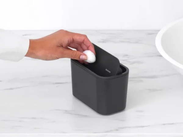 Brabantia Badezimmeraccessoires^MindSet Badezimmer-Mülleimer, Dunkelgrau
