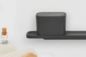 Brabantia Badezimmeraccessoires^MindSet Badezimmer-Mülleimer, Dunkelgrau