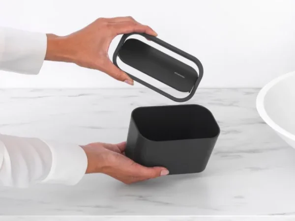 Brabantia Badezimmeraccessoires^MindSet Badezimmer-Mülleimer, Dunkelgrau